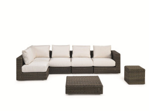 Угловой модульный садовый диван