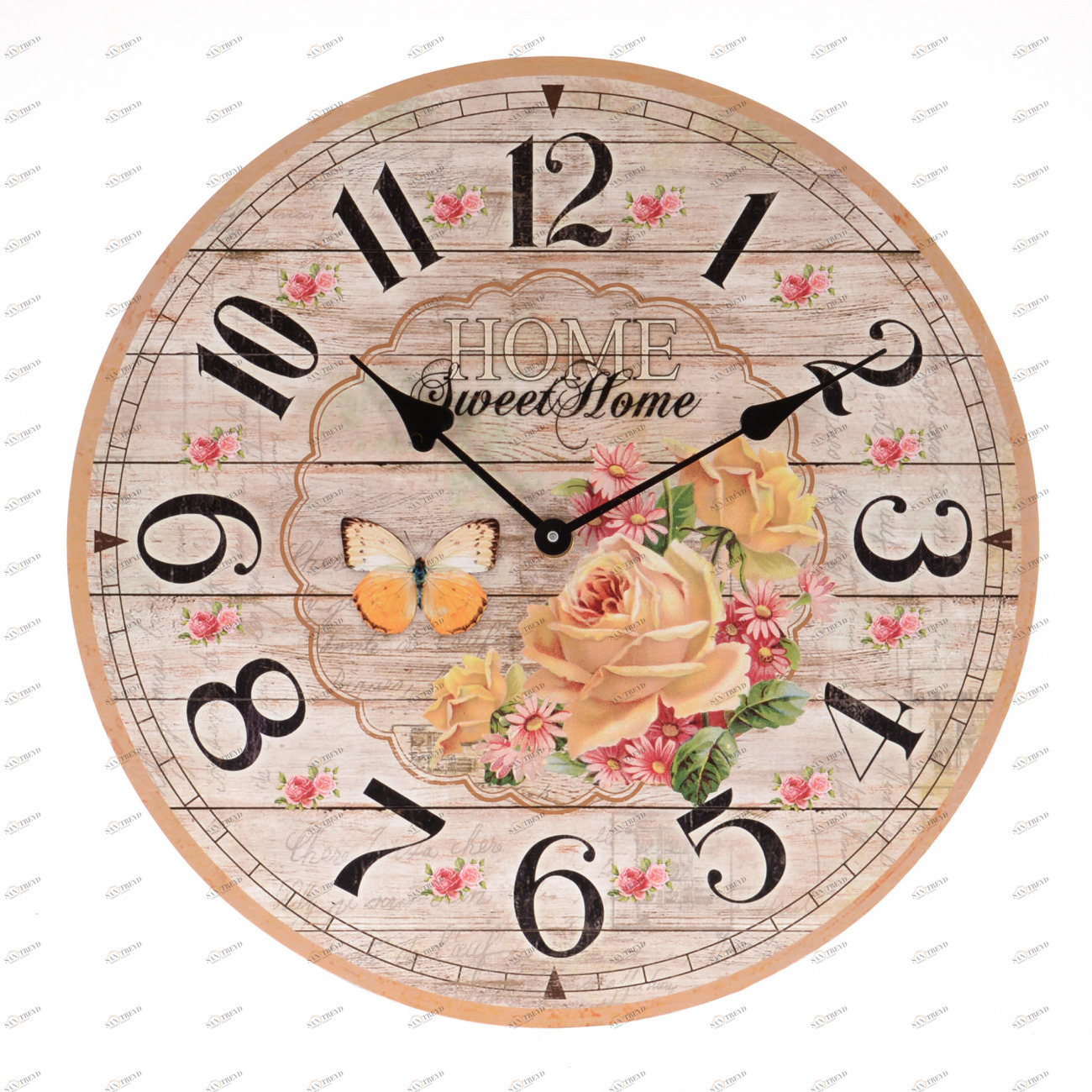 Часы настенные Adalciso TO4ROOMS ЦВЕТЫ 212260 Бежевый;желтый 