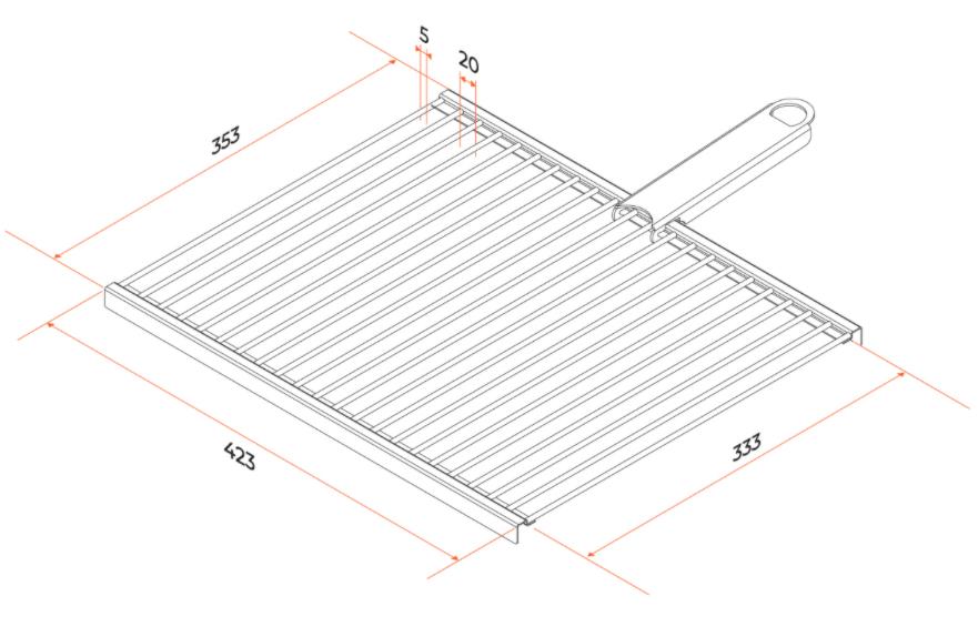 82745320 Гриль для барбекю Gratar РБ102 36x2x42 см нержавеющая сталь STLM-0035324 Santreyd  - Вид №2