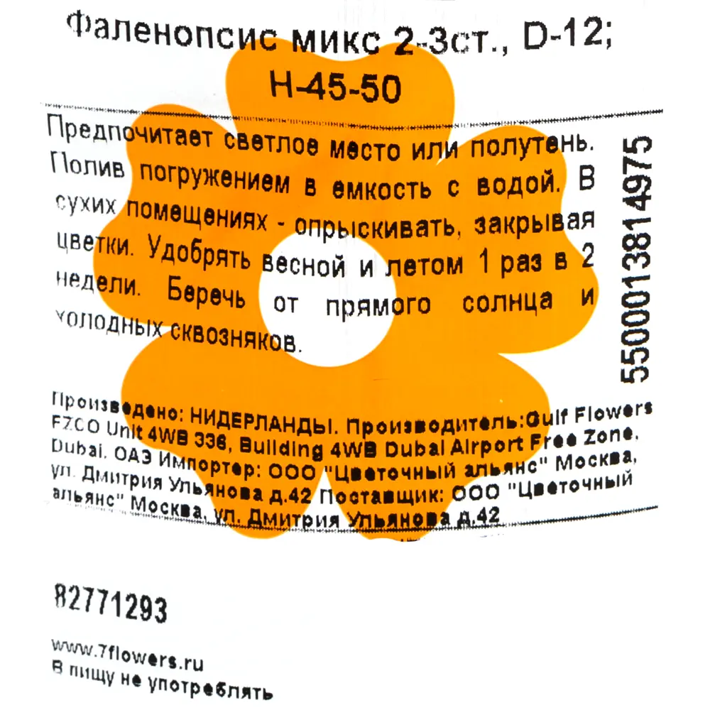 Орхидея Фаленопсис микс 2 - 3 стебля ø12 h45 см 82771293 STLM-2149680 Santreyd  - Вид №2