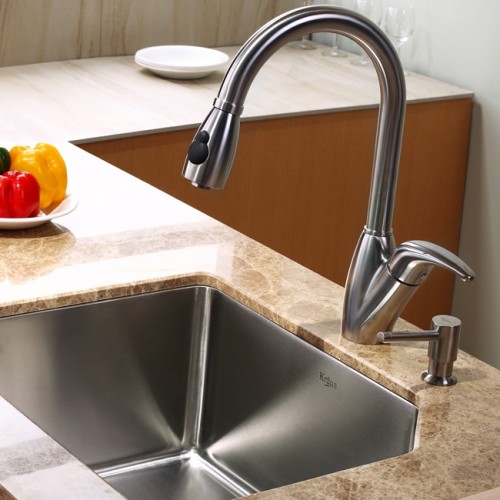 KHU121-23-KPF2120-SD20 Накладная раковина на столешницу  прямоугольная Krausru 