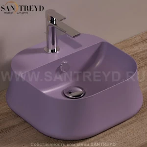 SH07PRUGNAMATT Накладная раковина на столешницу  квадратная Simas Sharp