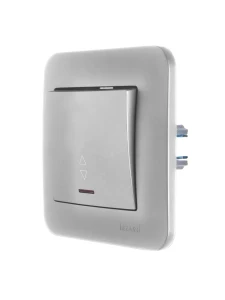 ASTI Выключатель проходной с подсветкой платина