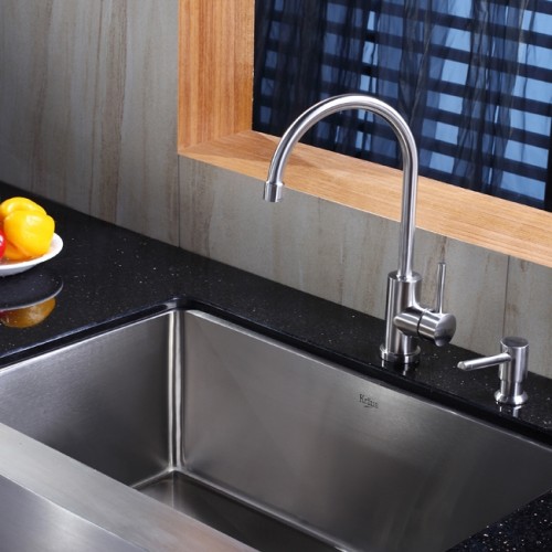 KHF200-30-KPF2160-SD20 Накладная раковина на столешницу  прямоугольная Krausru  - Вид №6