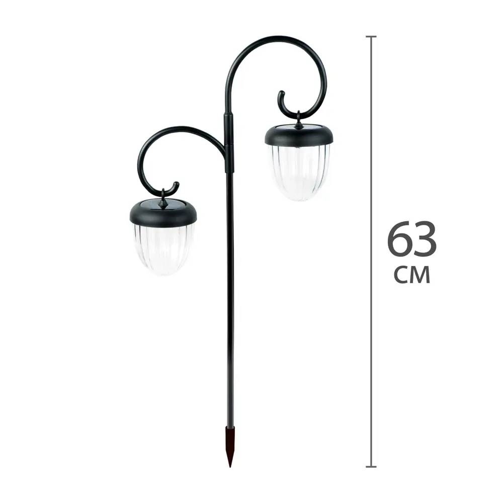 Светильник на солнечных батареях Twins, 63 см, пластик Santreyd STLM-2007038 - Вид №2