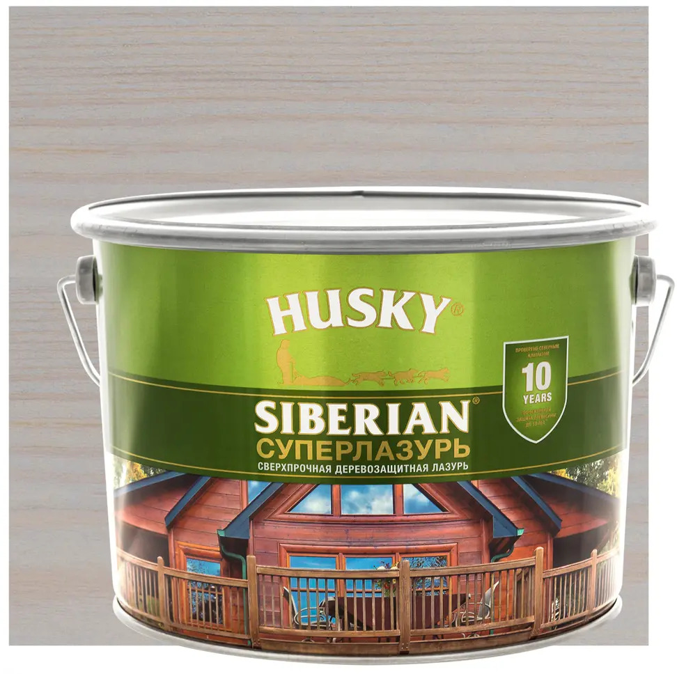 84392237 Лазурь для дерева Husky Siberian Суперлазурь цвет антик 9 л STLM-0049172