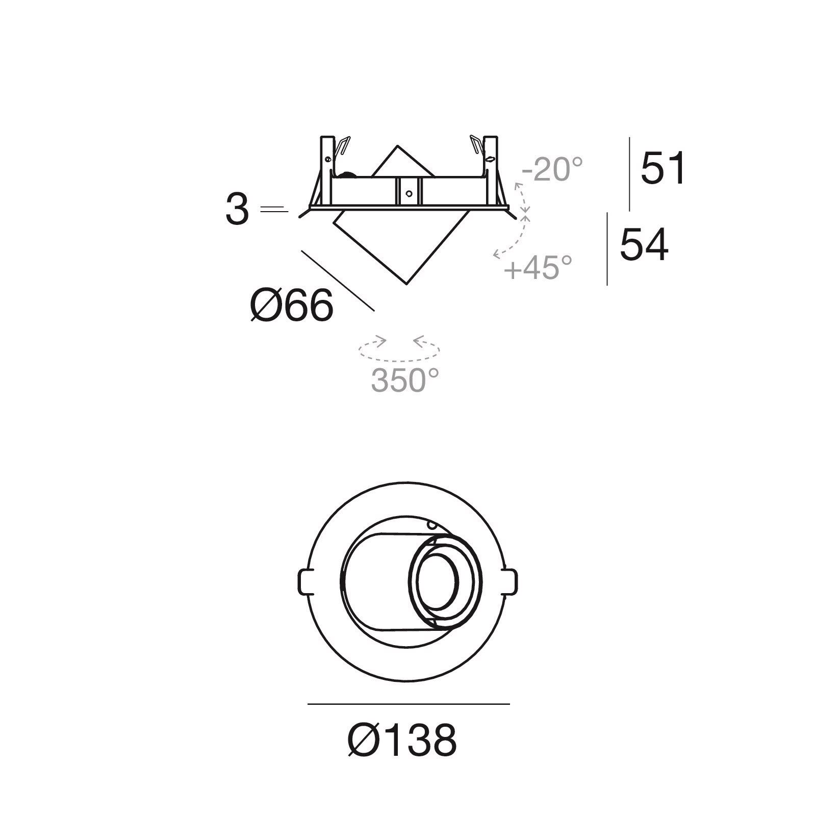Алюминиевый регулируемый светодиодный прожектор Linea Light Group Optus ARCH-00068616 - Вид №6
