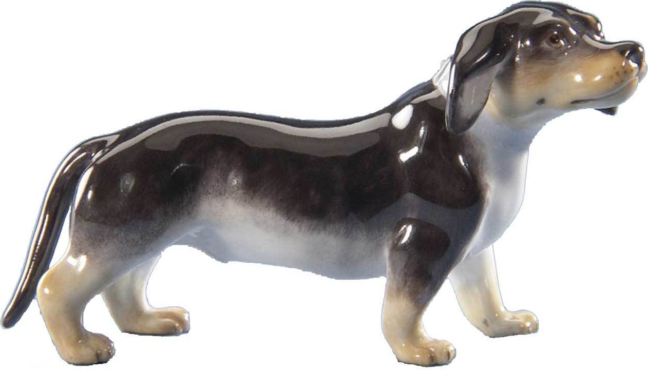 10558851 Meissen Фигурка 4см "Такса" (пара к 900100-78543)(П.Райнеке, 1745 г.) Фарфор 