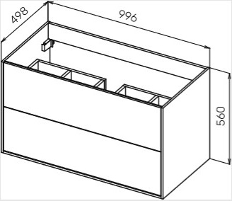 Мебель для ванной CEZARES PREMIER-HPL-100-2C-SO-MGN-BLUM-EST  - Вид №4