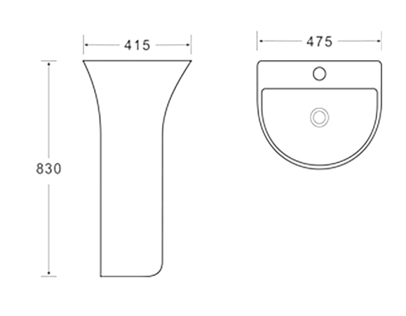 Напольные раковины SL-4017 SANTILINE  - Вид №1