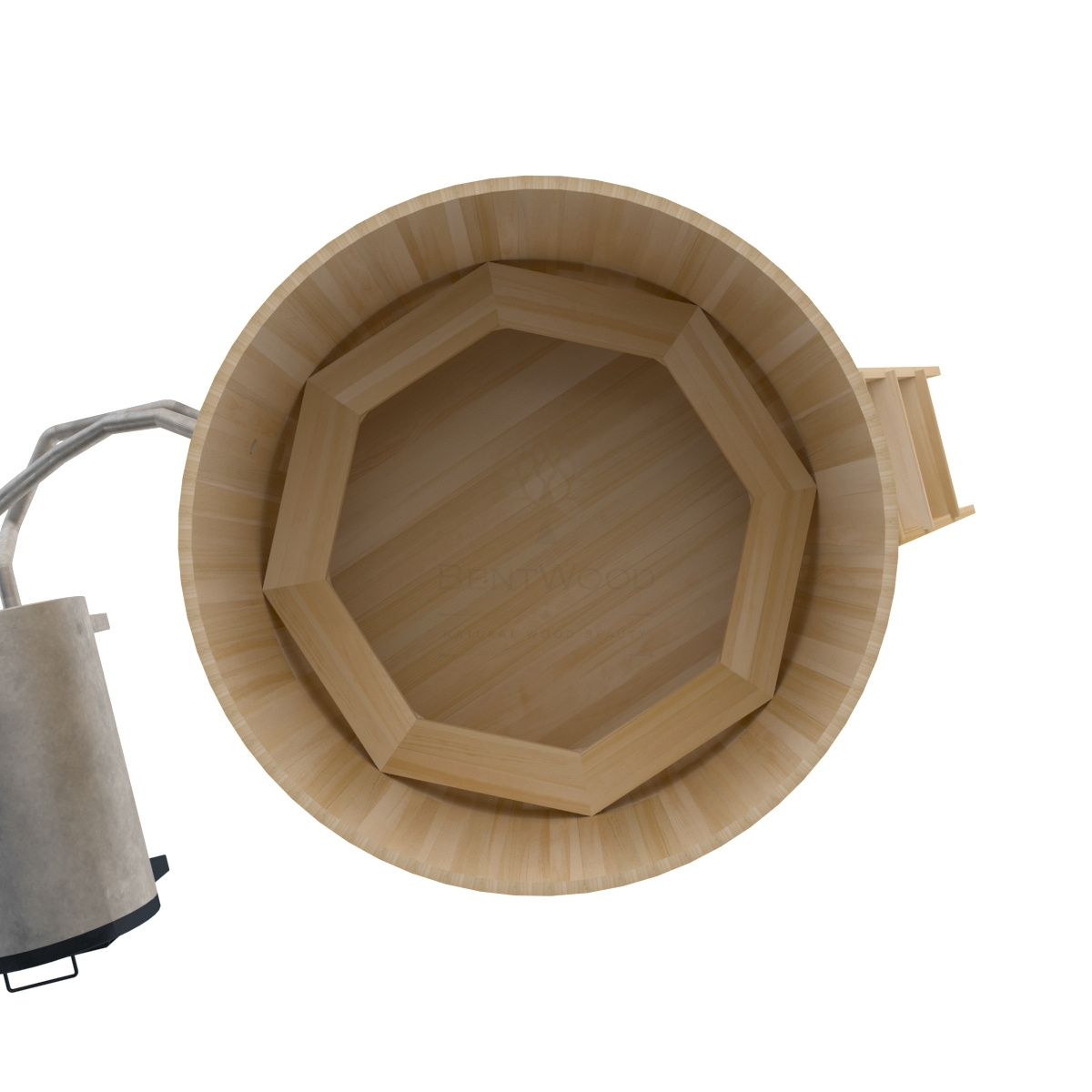 1610 Фурако из кедра D=1.8 с наружной печкой. Высота 1,2м. Исполнение "Премиум". Alyarus  - Вид №3