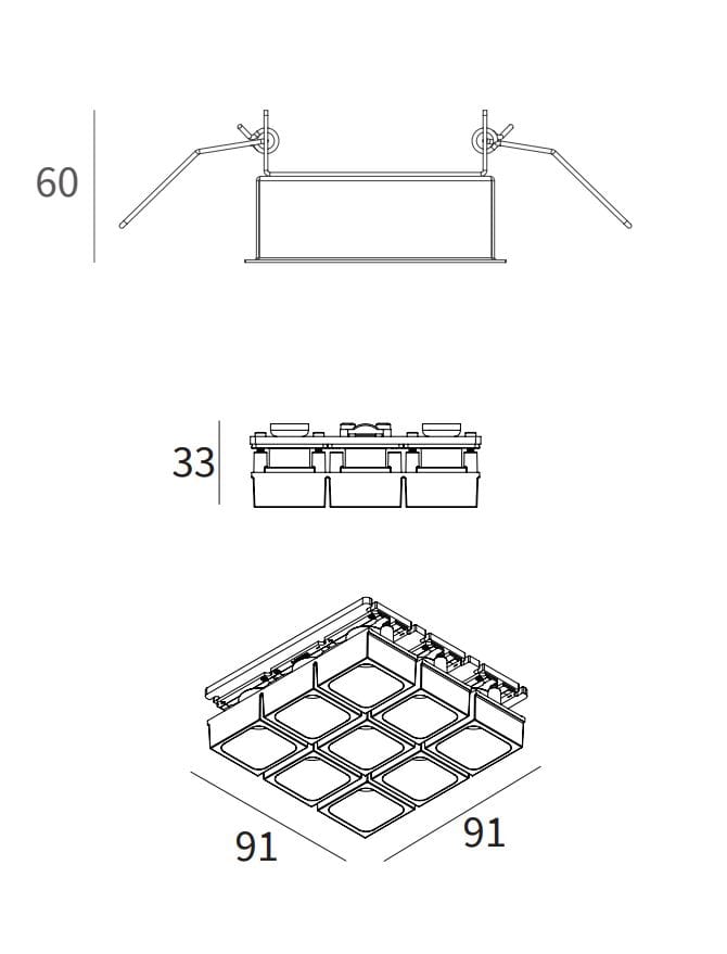 Утопленный металлический светодиодный наружный прожектор Lucifero's рычаг ARCH-00096085 - Вид №3