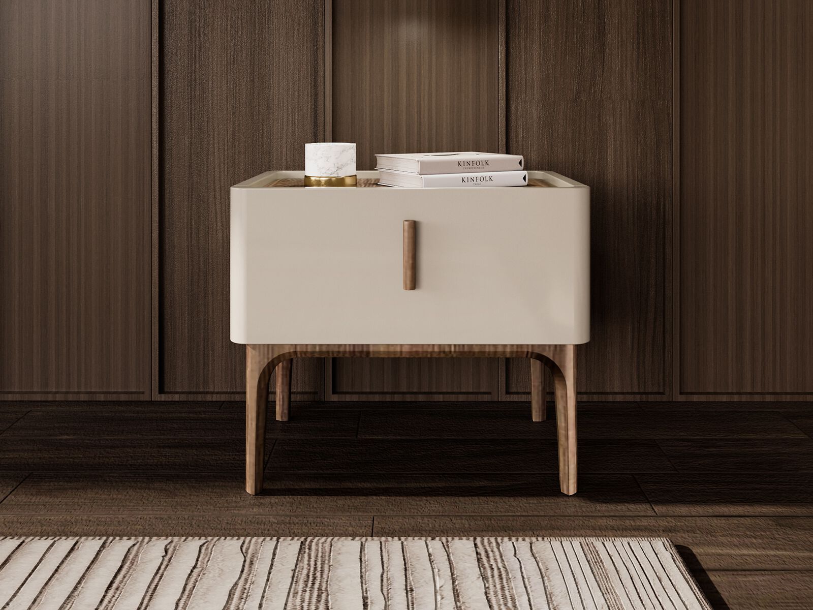 Деревянная прямоугольная тумбочка с ящиками ANA ROQUE INTERIORS ARCH-00041140 - Вид №1