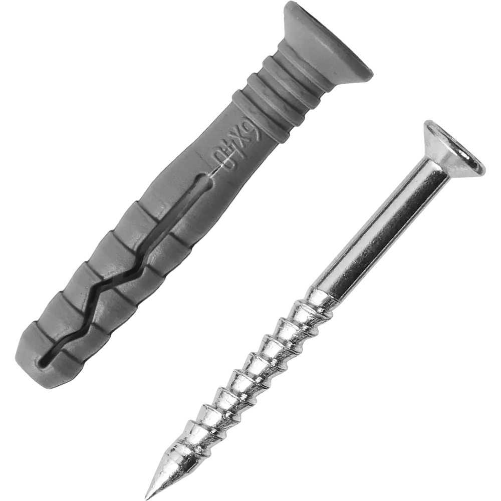 Дюбель-гвоздь потайной полипропилен 6x40 мм 600 шт Santreyd STLM-2033358 - Вид №1