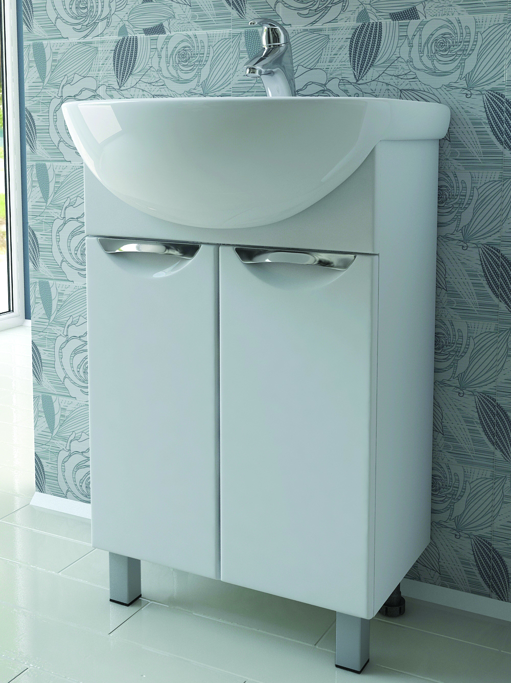 Тумба с раковиной Callao 700-1 (Балтика)700⨉440⨉840 мм белый Santreyd sun-id-665194 - Вид №1