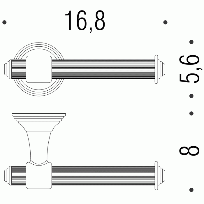 B3308 Держатель туалетной бумаги (хром) COLOMBO HERMITAGE Colombo Design - Вид №1