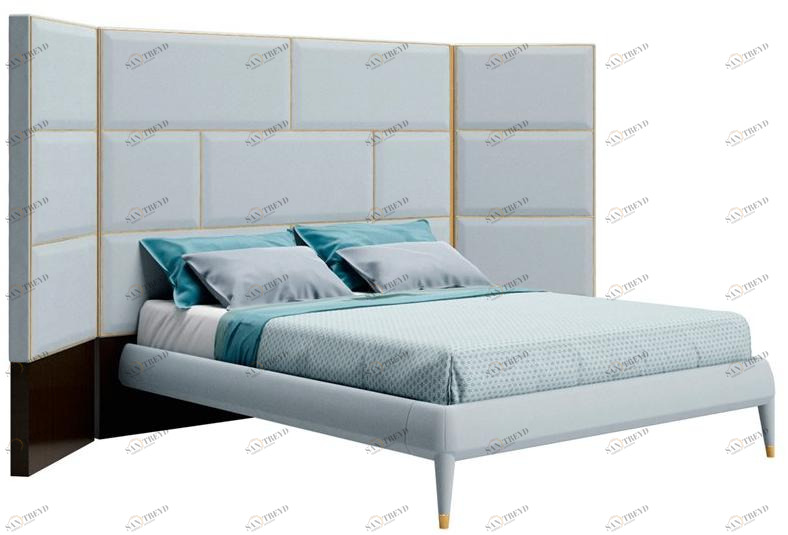 VOLPI Двуспальная кровать с мягким изголовьем Luigi volpi Lv-86005