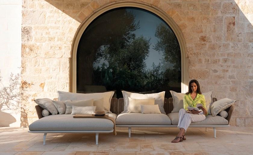 Talenti Садовый диван из ткани с шезлонгом Cruise alu sun-id-1512485 - Вид №6