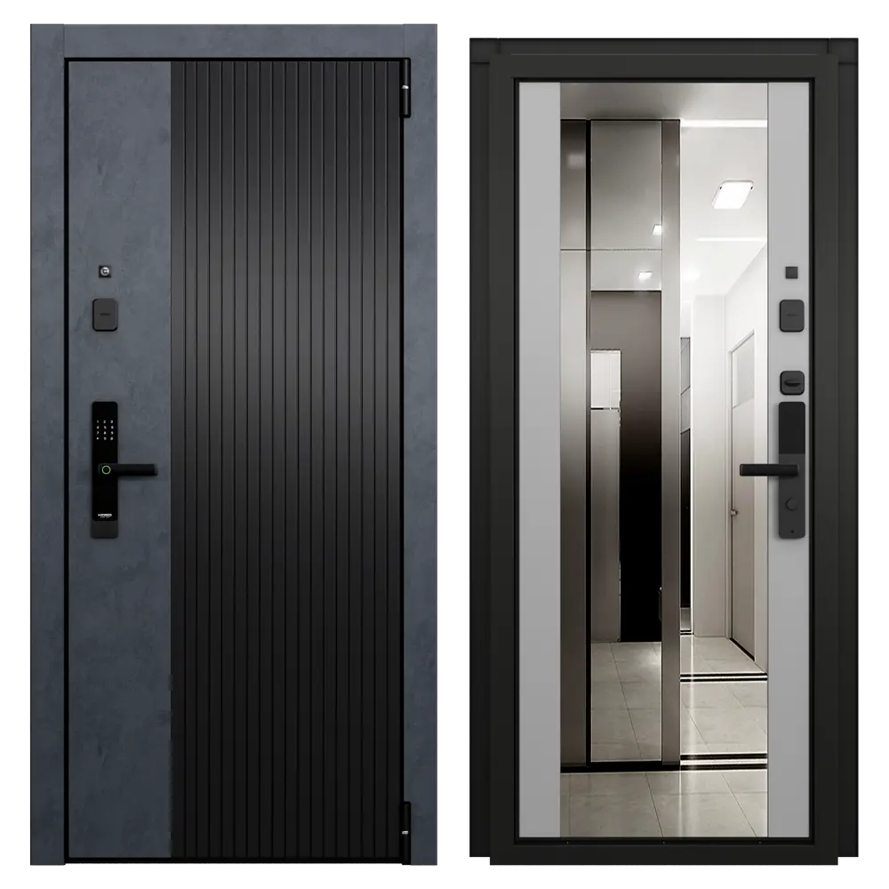 Входная дверь TOREX Протон Скай 95×205 см правая ферро с зеркалом 89437237 STLM-1584622