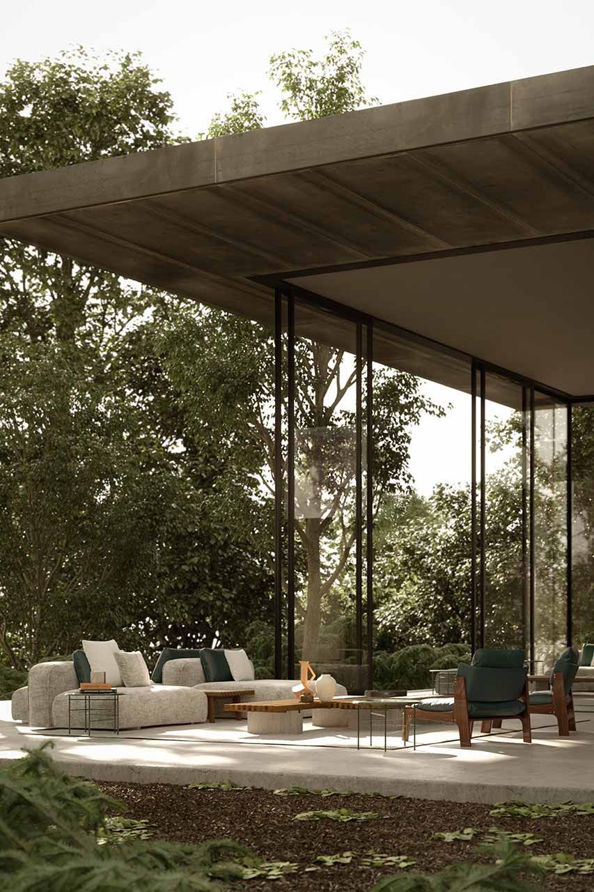 Ткань сад диван Exteta Эльба ARCH-00086973 - Вид №14