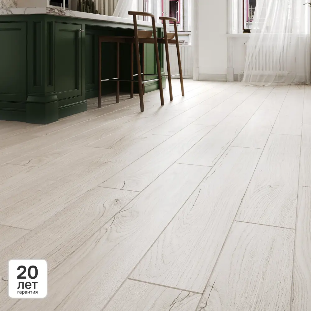 Ламинат KREAFORTA Дуб Нева 33 класс толщина 8 мм с фаской 2.22 м² STLM-2054140