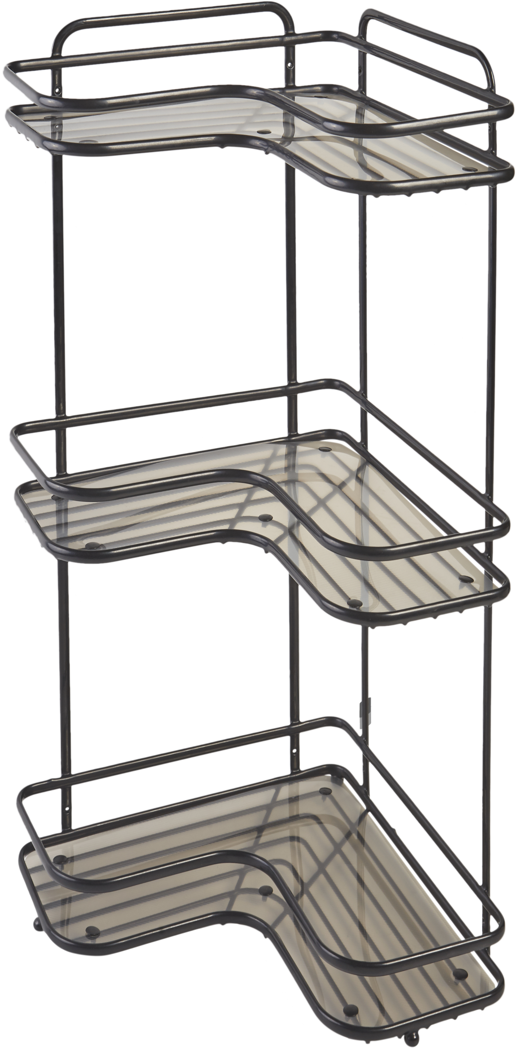 SWENSA Угловая полка для ванной Termo - 3 яруса, черный матовый 82395576
