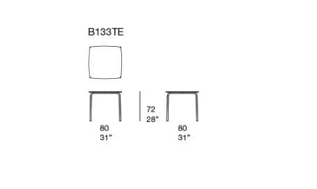 Штабелируемый квадратный садовый стол Paola Lenti Лидо ARCH-00087459 - Вид №4