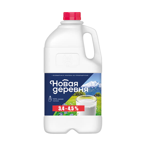 Молоко отборное пастеризованное Новая деревня 3,4%-4,5% 1900 г БЗМЖ Santreyd 20857