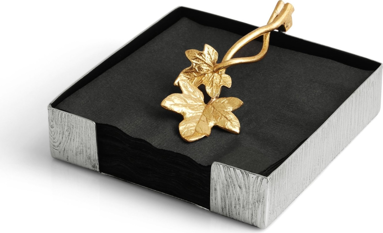 10645157 Michael Aram Подставка для салфеток Michael Aram Плющ и дуб 13см, сталь нержавеющая Сталь нержавеющая 