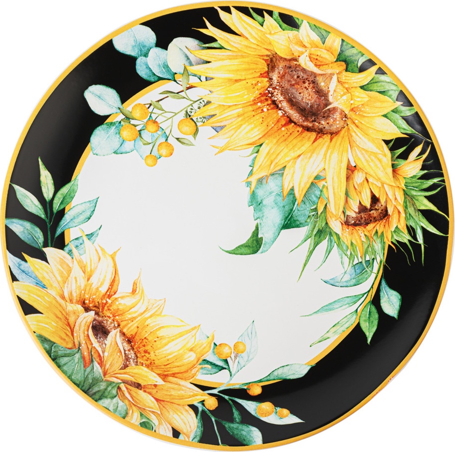 10671424 Certified International Тарелка обеденная Certified Int. Подсолнухи 28см, керамика Керамика 