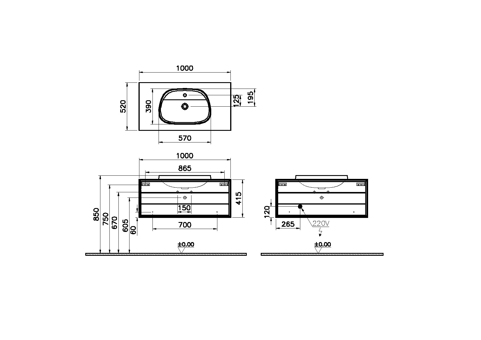 62289 Раковина Vitraglobal Frame - Вид №1
