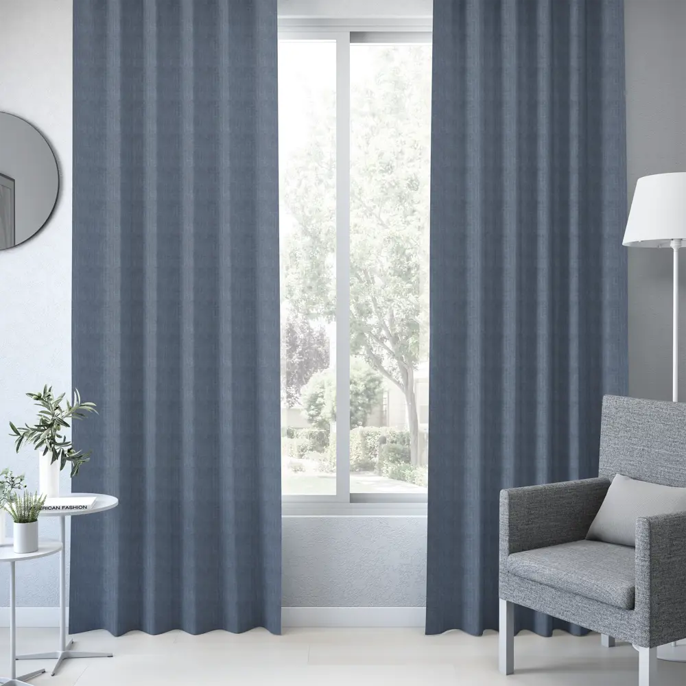 Штора на ленте Evette 140x280 см цвет синий 83407021 STLM-2165085 INSPIRE  - Вид №3