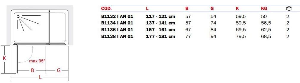 INDA® Душевая ниша с распашной дверцей и неподвижным элементом Praia design sun-id-1421946 - Вид №1