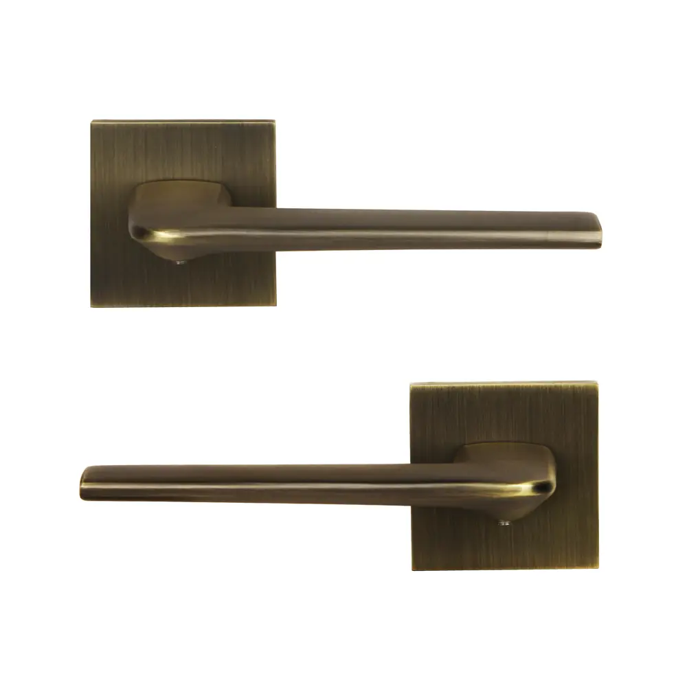 Дверная ручка на розетке KREAFORTA Акация без запирания цвет бронза STLM-2050231 - Вид №1