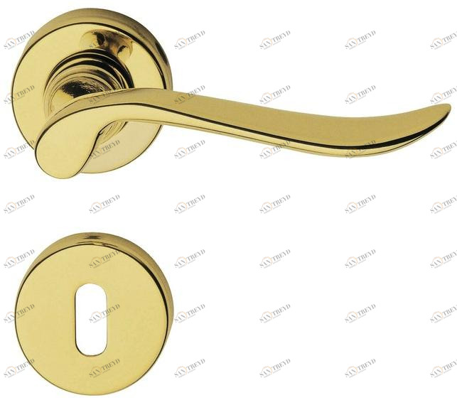 LINEA CALI' Классическая латунная ручка на розетке с замком Ibiza sun-id-1432282