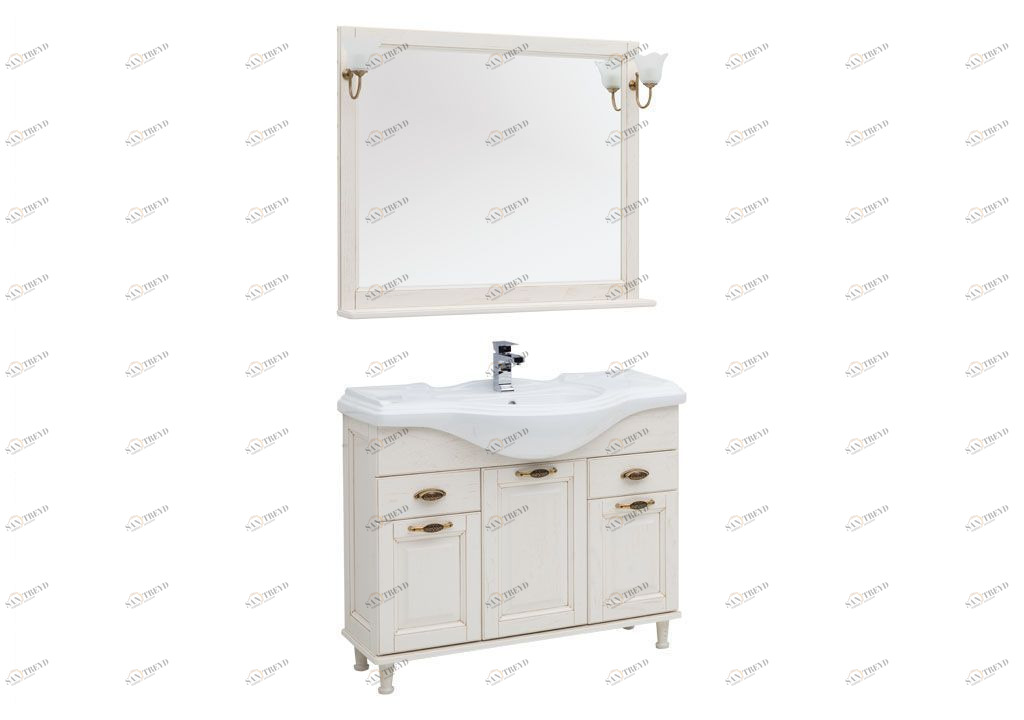 Мебель для ванной Aquanet Тесса Декапе 105 жасмин/золото 00207792