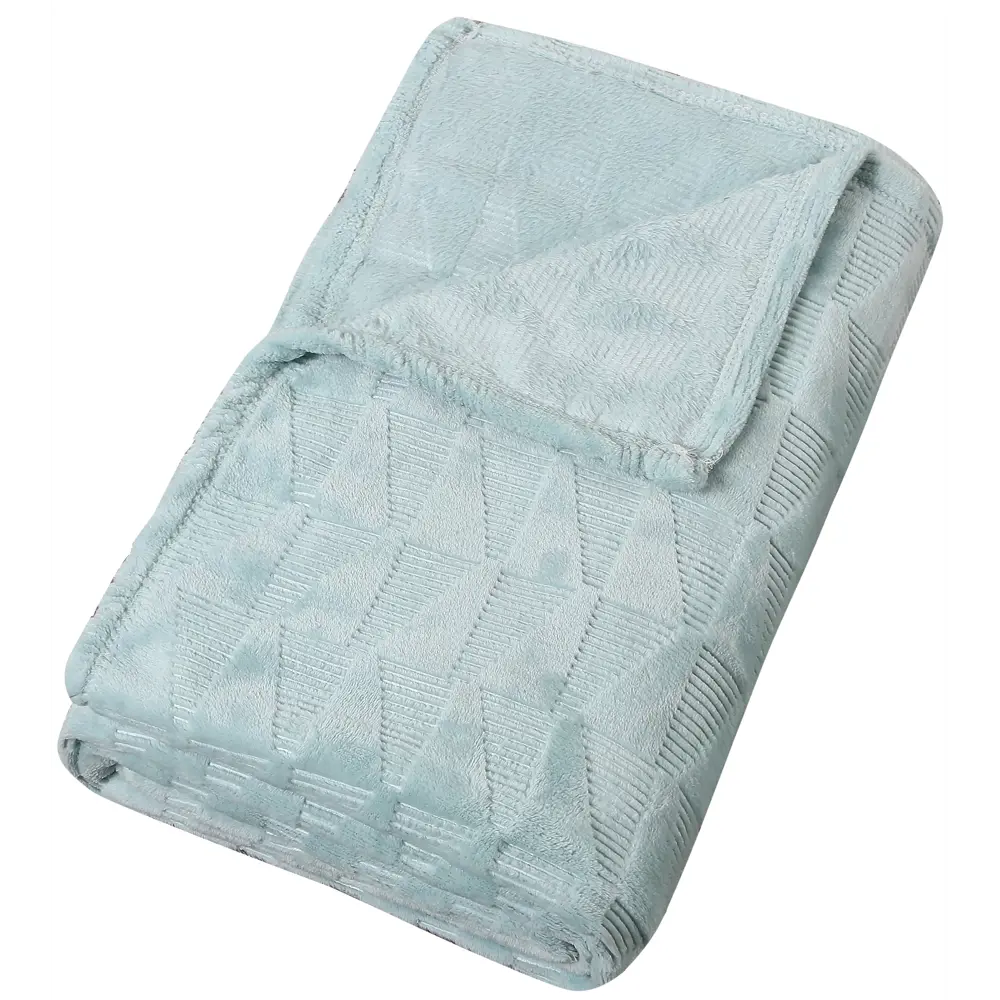 Плед Triangel 180х200 см велсофт цвет лагуна Santreyd STLM-2137079 - Вид №2