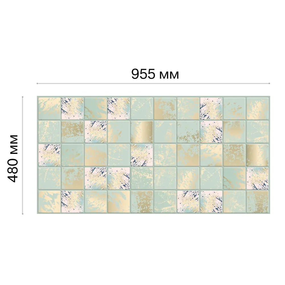 Листовая панель Брилл ПВХ955x480x0.3 мм 0.46 м² GRACE STLM-2190700 - Вид №3