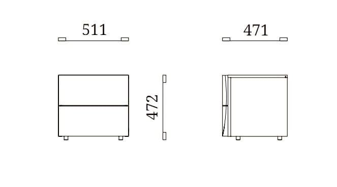 Деревянная прямоугольная тумбочка Febal Casa Антиб ARCH-00042340 - Вид №2