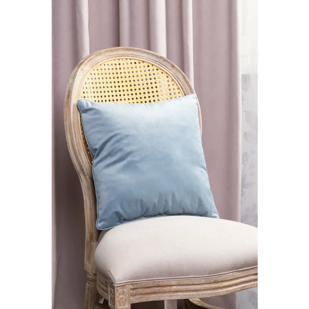 Подушка «Бархат», 40х40 см, цвет серый/голубой LINEN WAY STLM-2082640 - Вид №3