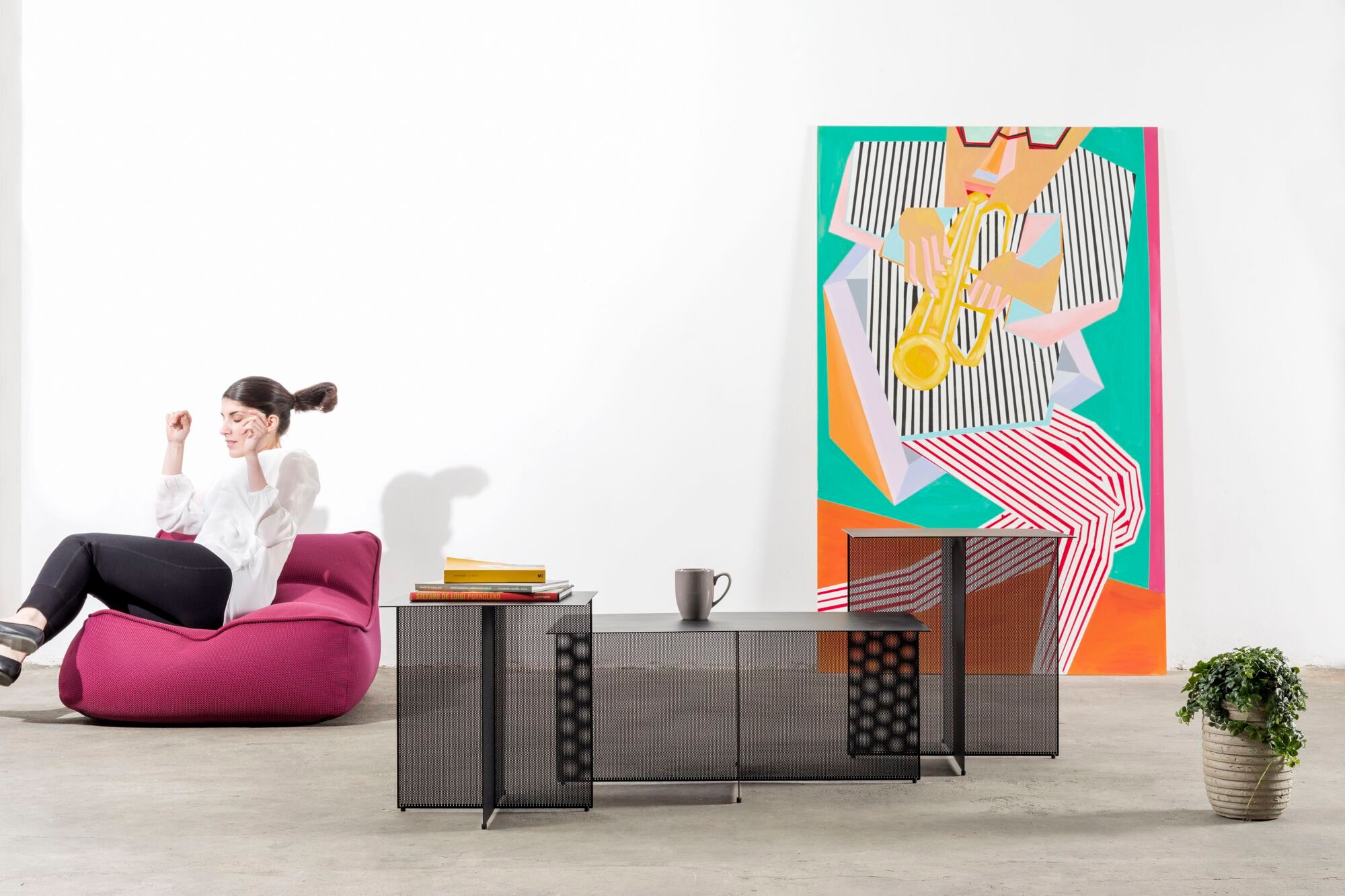 Прямоугольный железный журнальный столик Ripa секции ARCH-00137038 - Вид №5