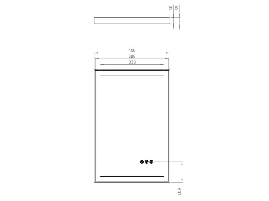 Прямоугольное зеркало со встроенным настенным освещением CROSSWATER DUNE ARCH-00060970 - Вид №2