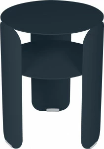 Fermob Круглый садовый столик из алюминия с полкой для журналов Bebop 5627