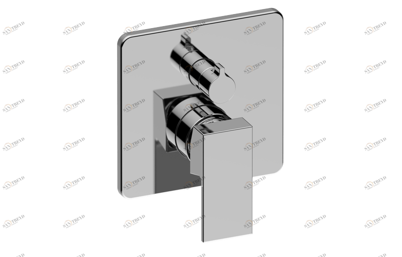 E-17040-LM55N UNI-BOX - Встраиваемый смеситель для душа  3/4" с переключателем на 2 выхода - внешняя часть GRAFF Золото 24K;Шлифованное золото 24K;Матовая латунь PVD;черный_Architectural Black™;Крацованный никель;Пушечная Бронза;Матовый Черный;Оливковая б Incanto