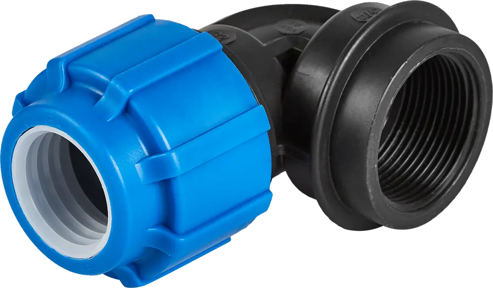 ПОЛИТЭК Отвод 90° для полиэтиленовых труб 1 1/4"×32 мм с внутренней резьбой 82382589