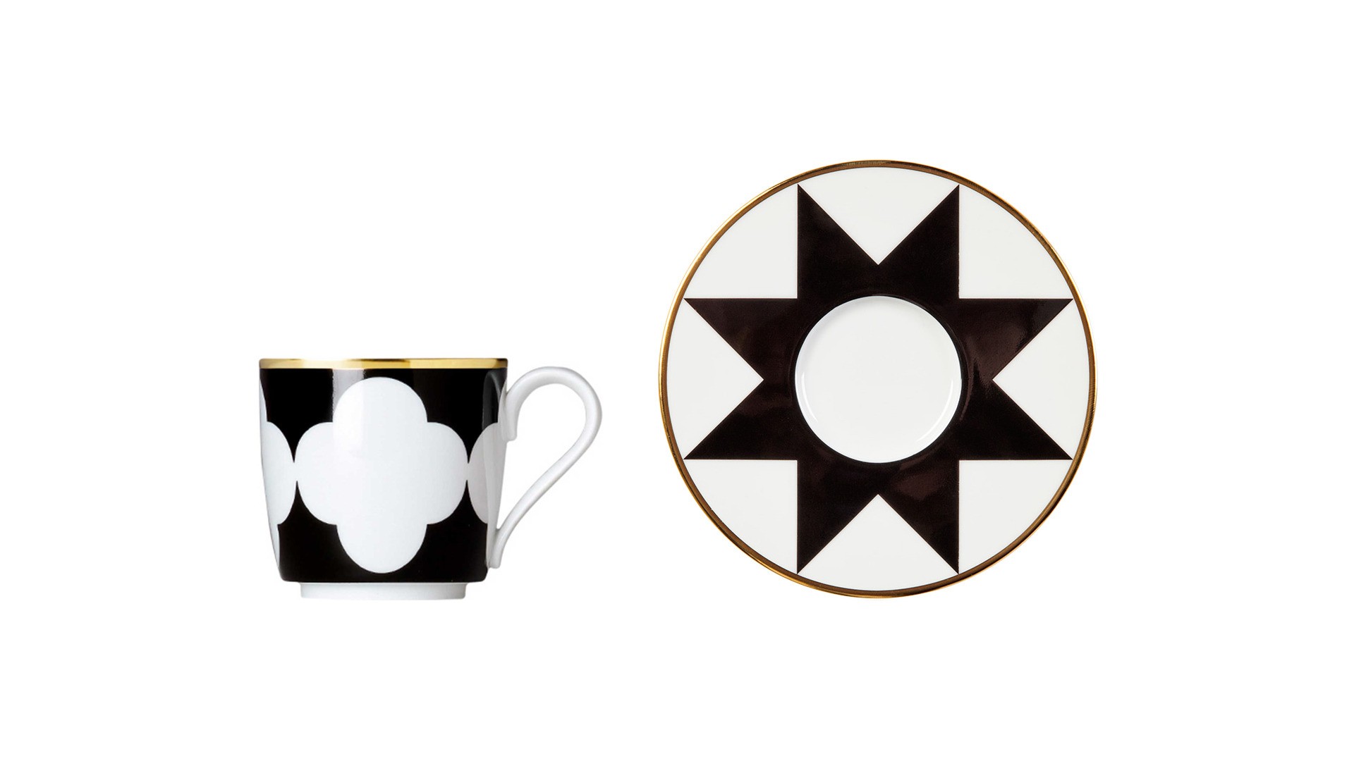 10645943 Sieger by Furstenberg Набор чашек для эспрессо закругл. с блюдцем Sieger by Furstenberg "Мой фарфор! Золотой дворец" 80мл Фарфор  - Вид №1