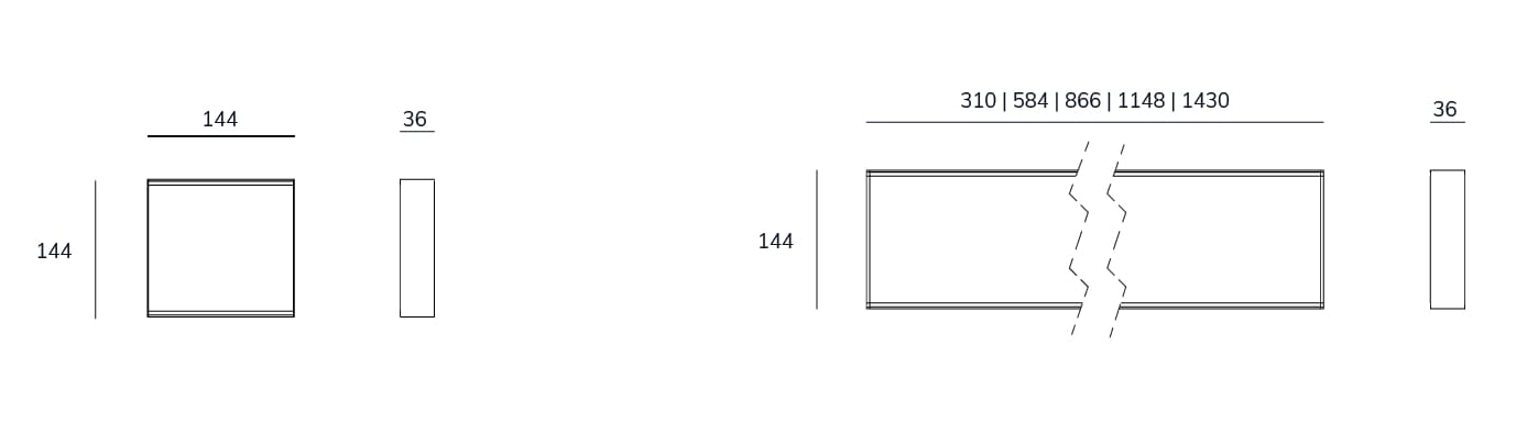 Алюминиевый светодиодный настенный светильник Exporlux LINE PA ARCH-00140805 - Вид №3