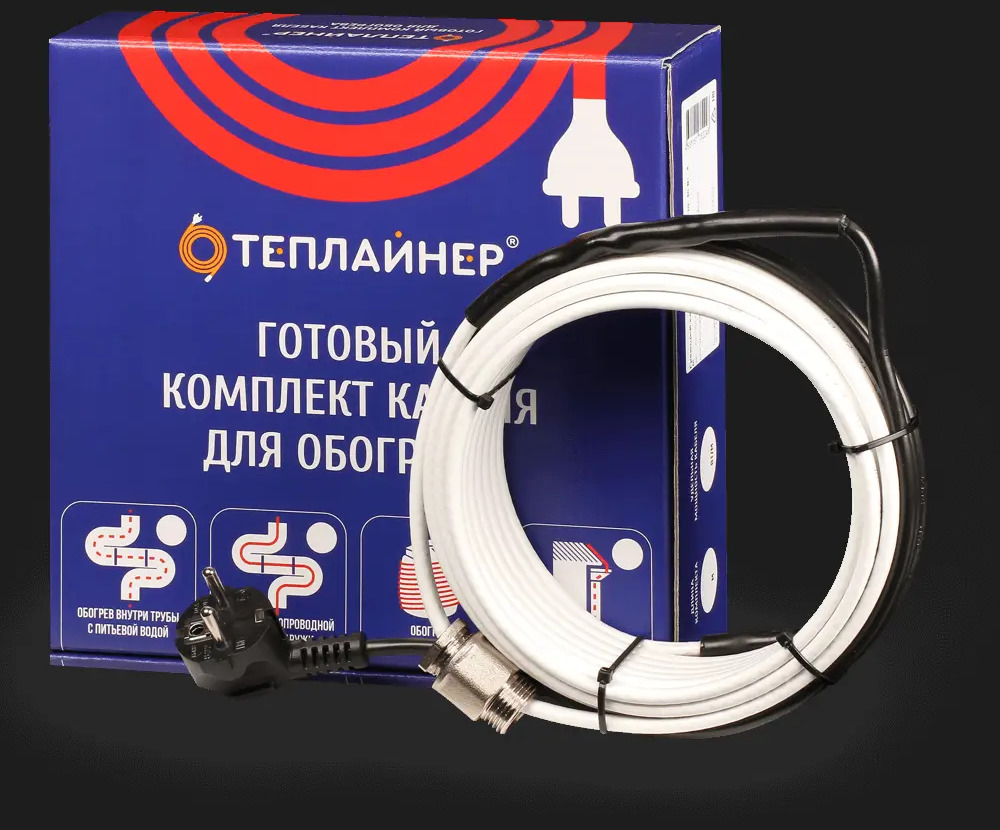 93899405 Греющий кабель для обогрева труб Теплайнер КСП-10 саморегулирующийся 2 м 20 Вт STLM-0604531