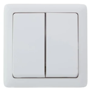 Выключатель накладной Schneider Electric Хит 2 клавиши, цвет белый 11317396 STLM-2085324