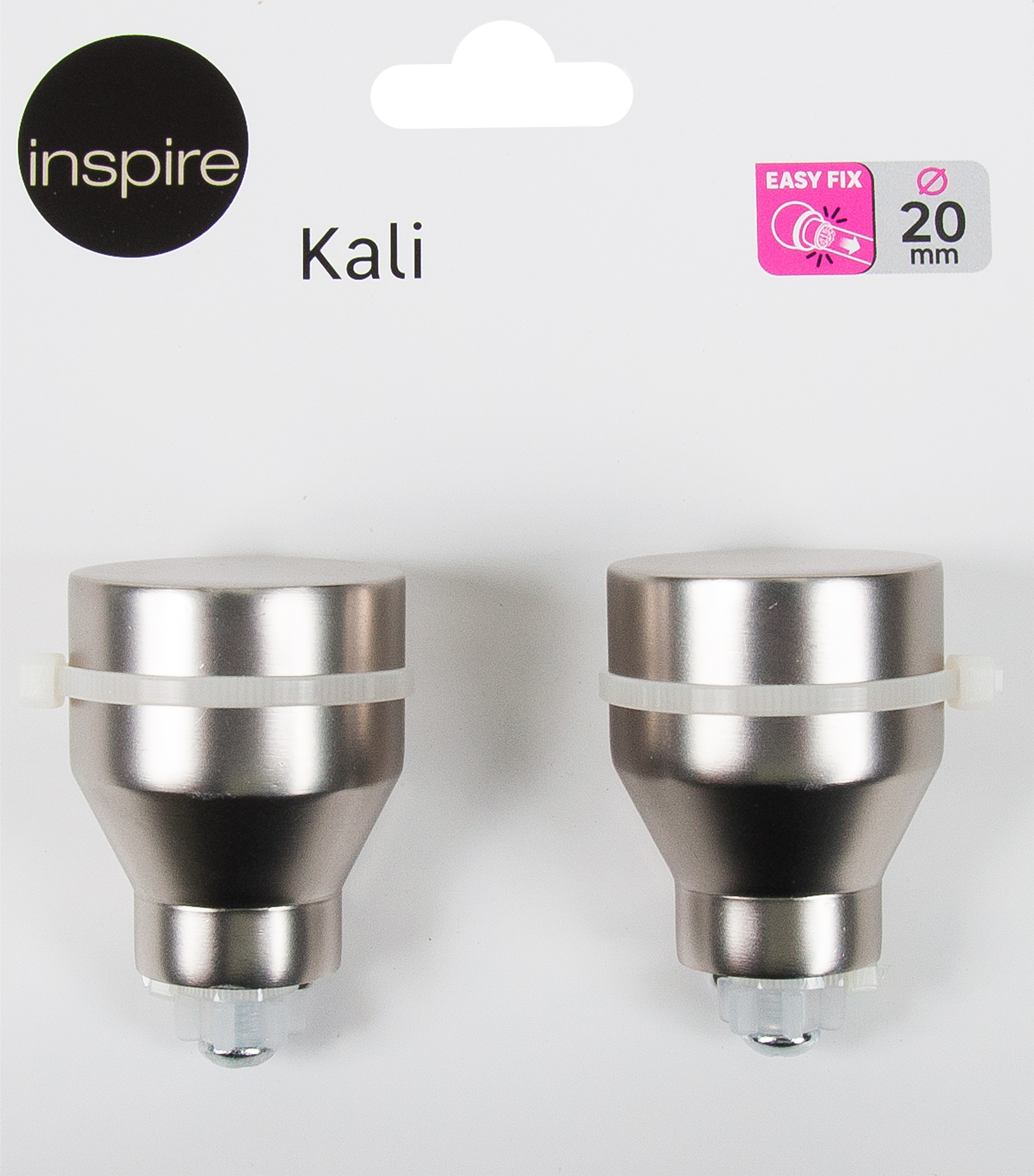 INSPIRE Наконечники Плаг для карнизов, металлические, 6 см, матовый никель, 2 шт 82549345 STLM-0029535 - Вид №2